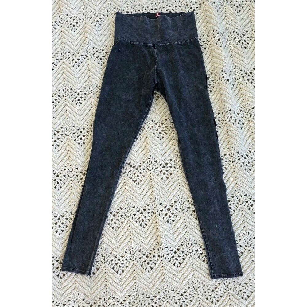 Women's Acid Wash Cutout Side Yoga Leggings Size S High Rise Made In USA